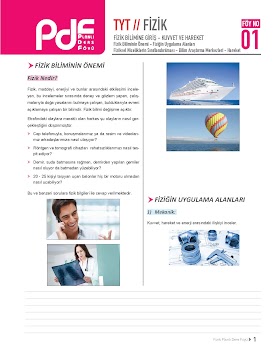 Eğitim Vadisi TYT Fizik Planlı Ders Föyü PDF