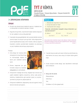 Eğitim Vadisi TYT Kimya Planlı Ders Föyü PDF