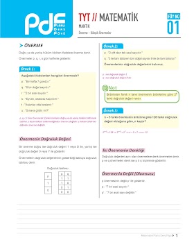 Eğitim Vadisi TYT Matematik Planlı Ders Föyü PDF