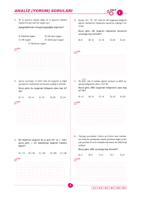 Ekstrem Geometri Analiz Yorum Soruları PDF