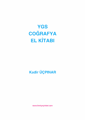 Limit Yayınları TYT Coğrafya El Kitabı PDF indir