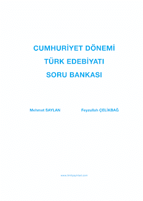Limit Yayınları Cumhuriyet Dönemi Edebiyat Soru Bankası PDF indir